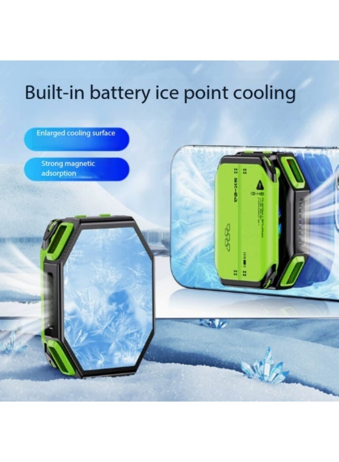 DAKS 7-Level Magnetic Phone Cooler with RGB Lighting, 1800mAh Magnetic Battery, Digital Temperature Display, Turbo Airflow, Wireless & Fast Charging Modes, Silent Gaming Mobile Fan for iOS/Android, Bonus Magnetic Sticker - Image 5